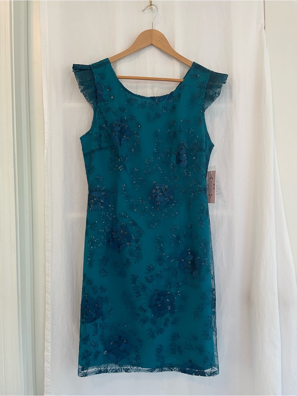 Nanette Lepore Teal Midi Dress, NWT formal cocktail